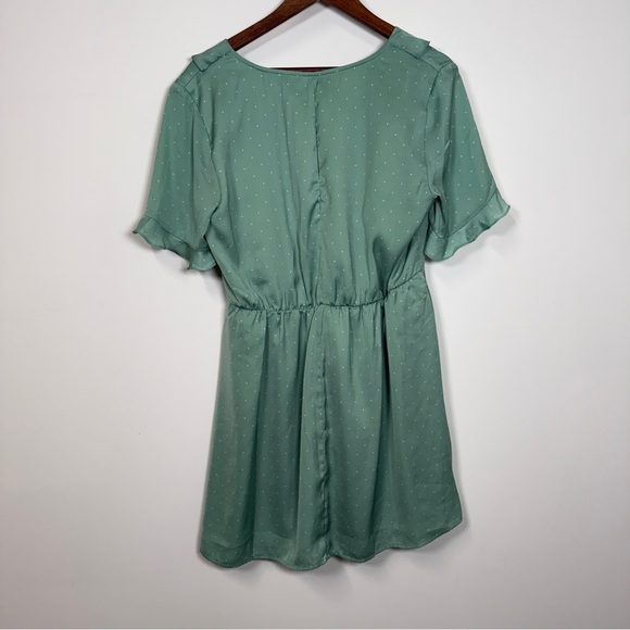 BCBGeneration Mint Ruffle Wrap Dress‎ - Picture 2 of 4